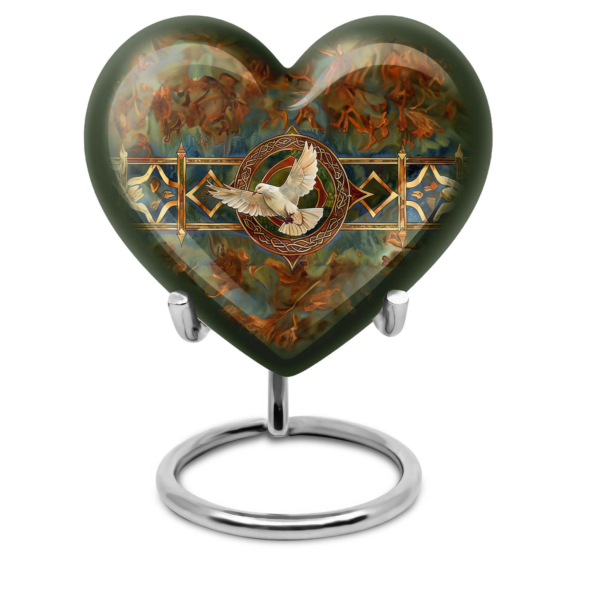 Heart-shaped Catholic Urn