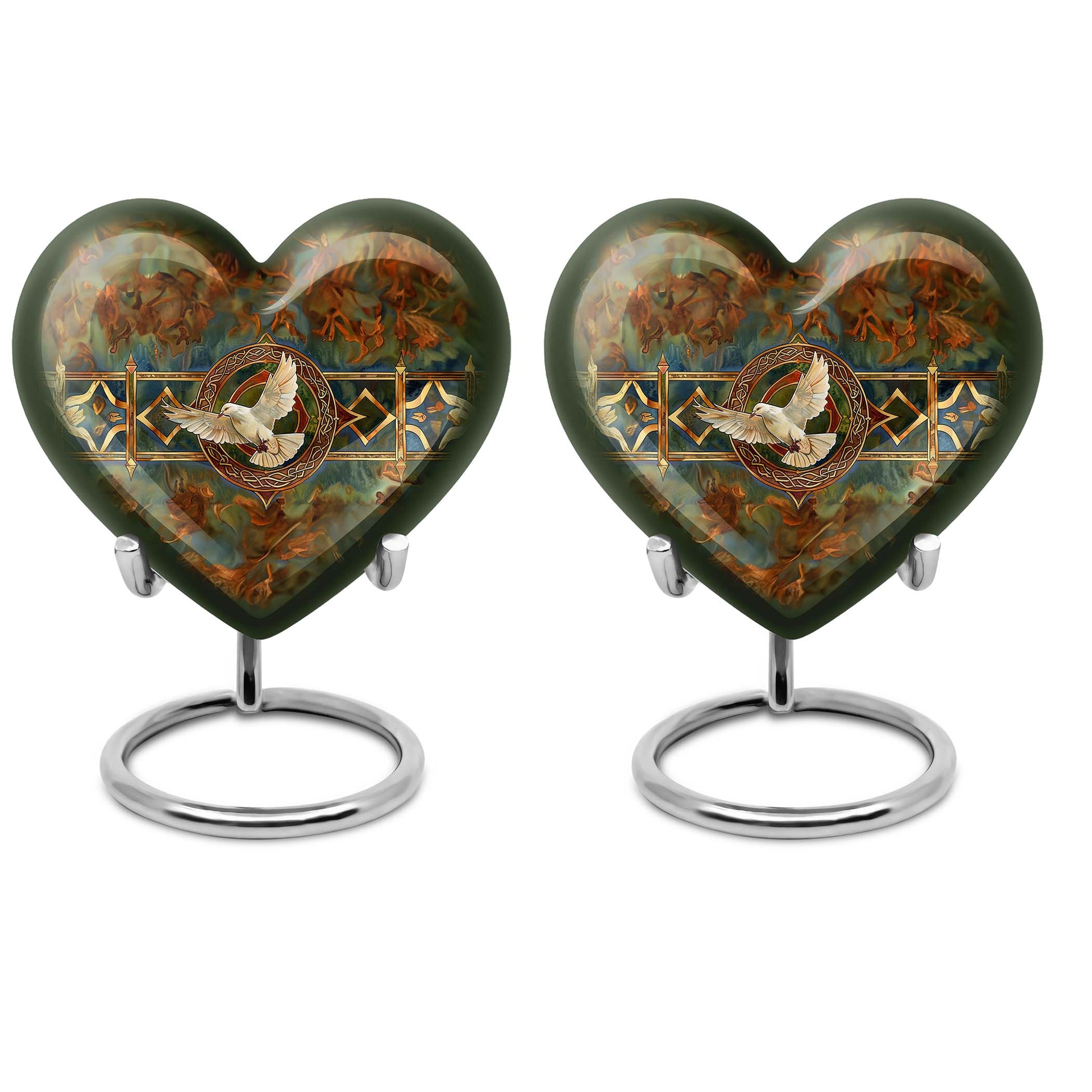 Heart-shaped Catholic Urn