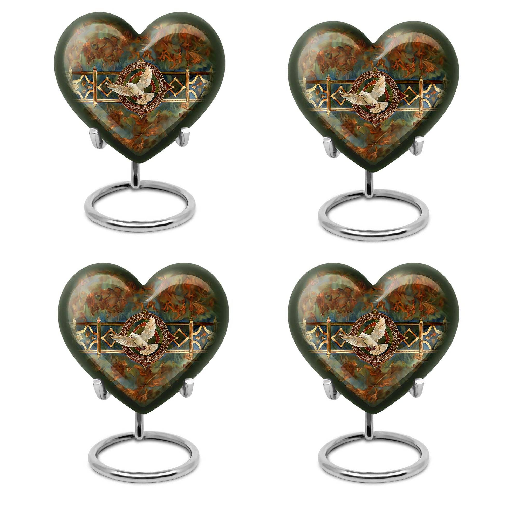 Heart-shaped Catholic Urn