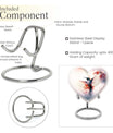 Abstract design 10-inch heart-shaped humming bird urn