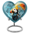 Puffin Bird Heart Memorial Urn