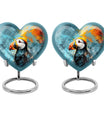 Puffin Bird Heart Memorial Urn