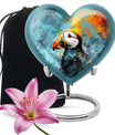 Puffin Bird Heart Memorial Urn