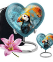 Puffin Bird Heart Memorial Urn