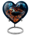 Heart Design Puffin Bird Urn