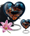 Heart Design Puffin Bird Urn