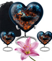 Heart Design Puffin Bird Urn