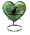 heart shaped Puffin Bird Urn