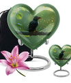 heart shaped Puffin Bird Urn