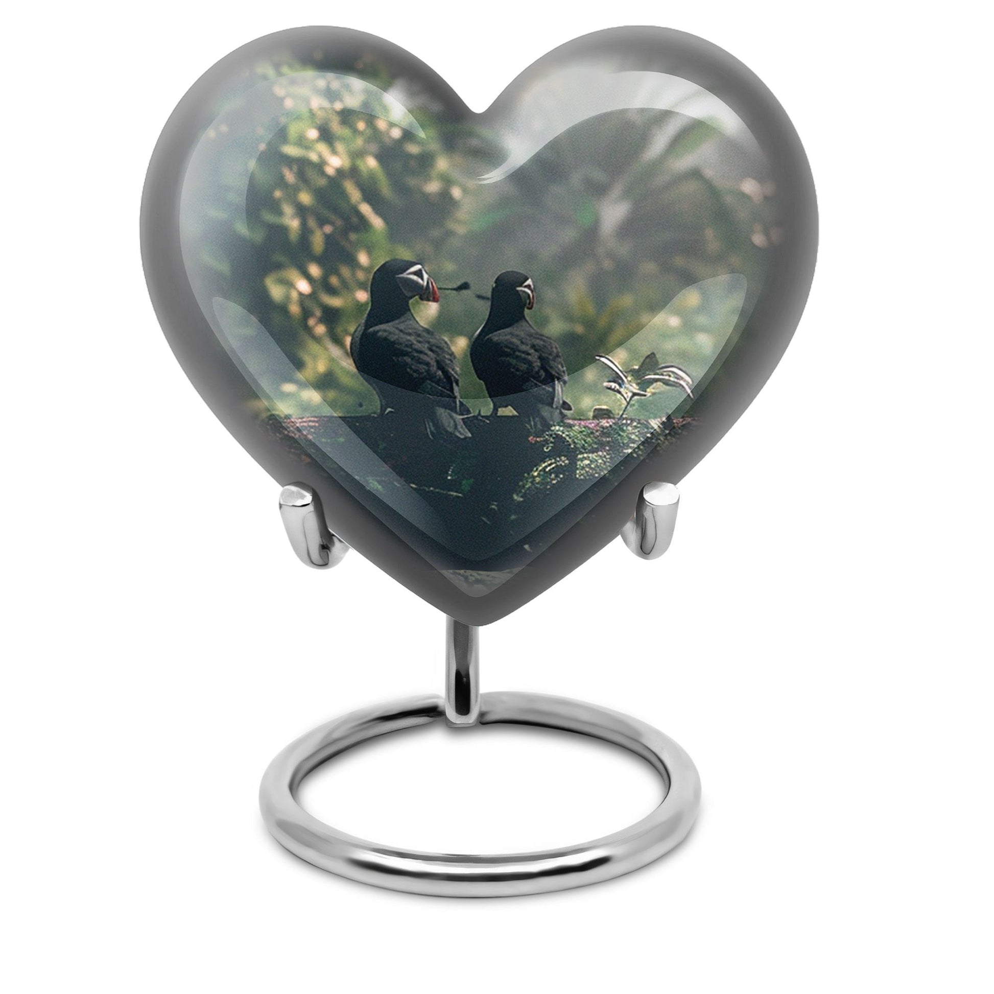 Puffin Bird Heart Urn