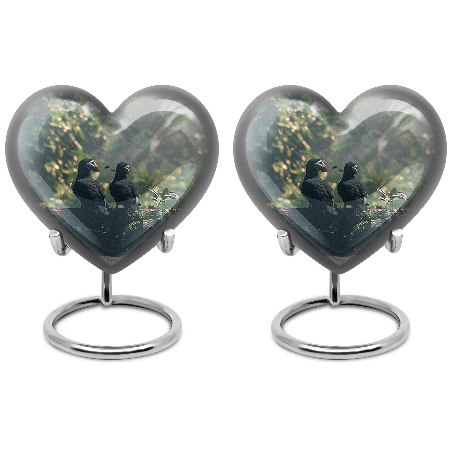 Puffin Bird Heart Urn