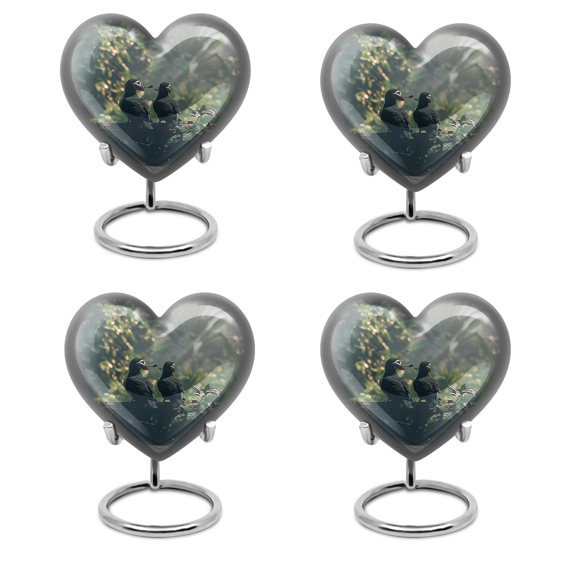 Puffin Bird Heart Urn