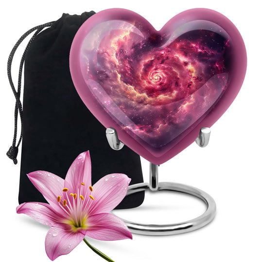 Galaxy Urn in heart design