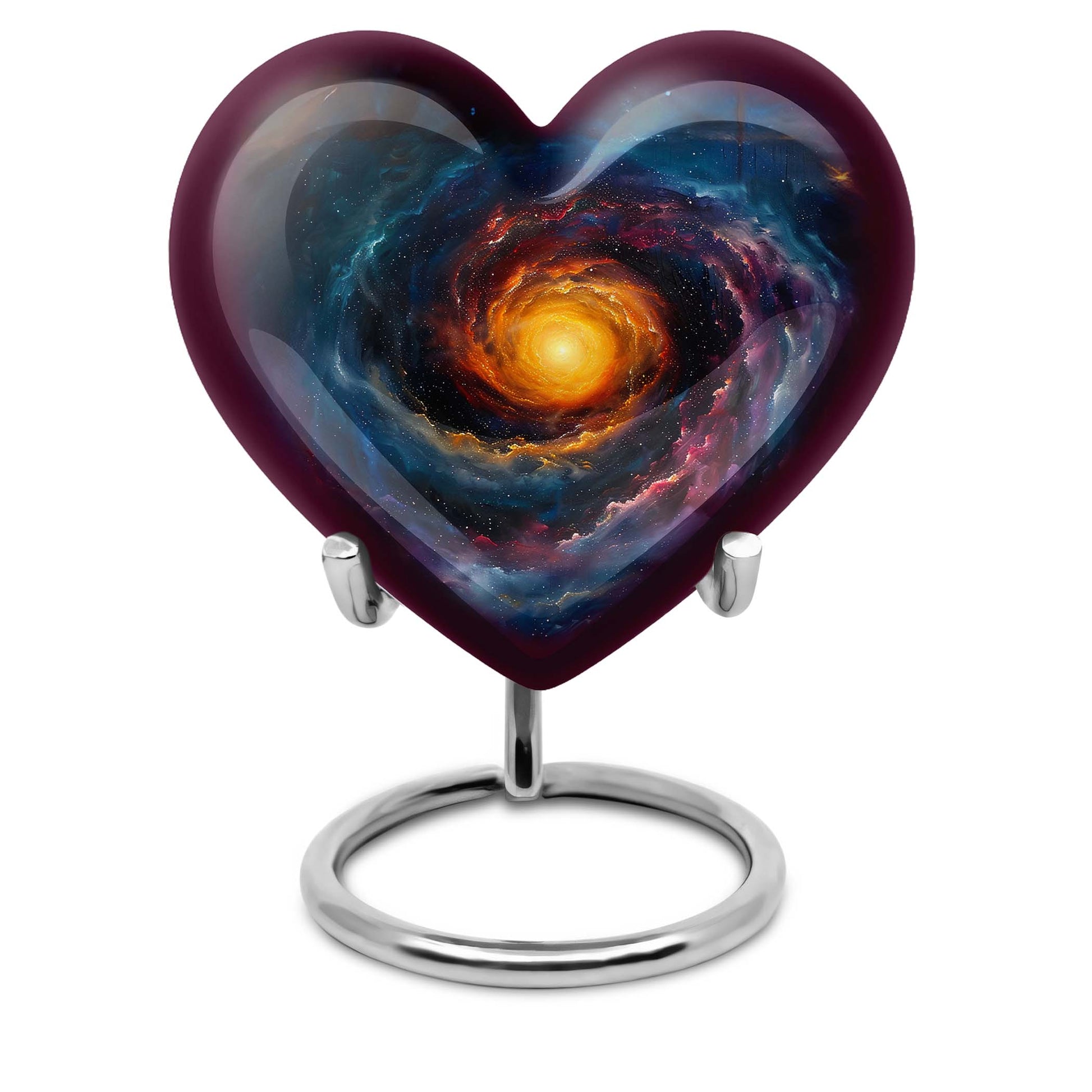 10-Inch heart shaped Galaxy Urn