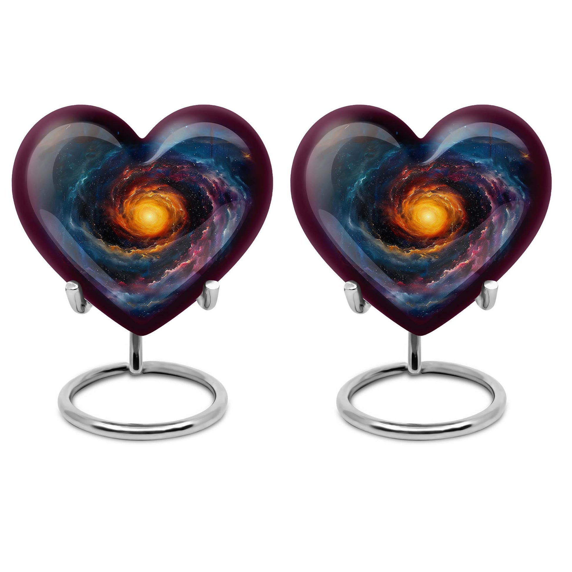 10-Inch heart shaped Galaxy Urn