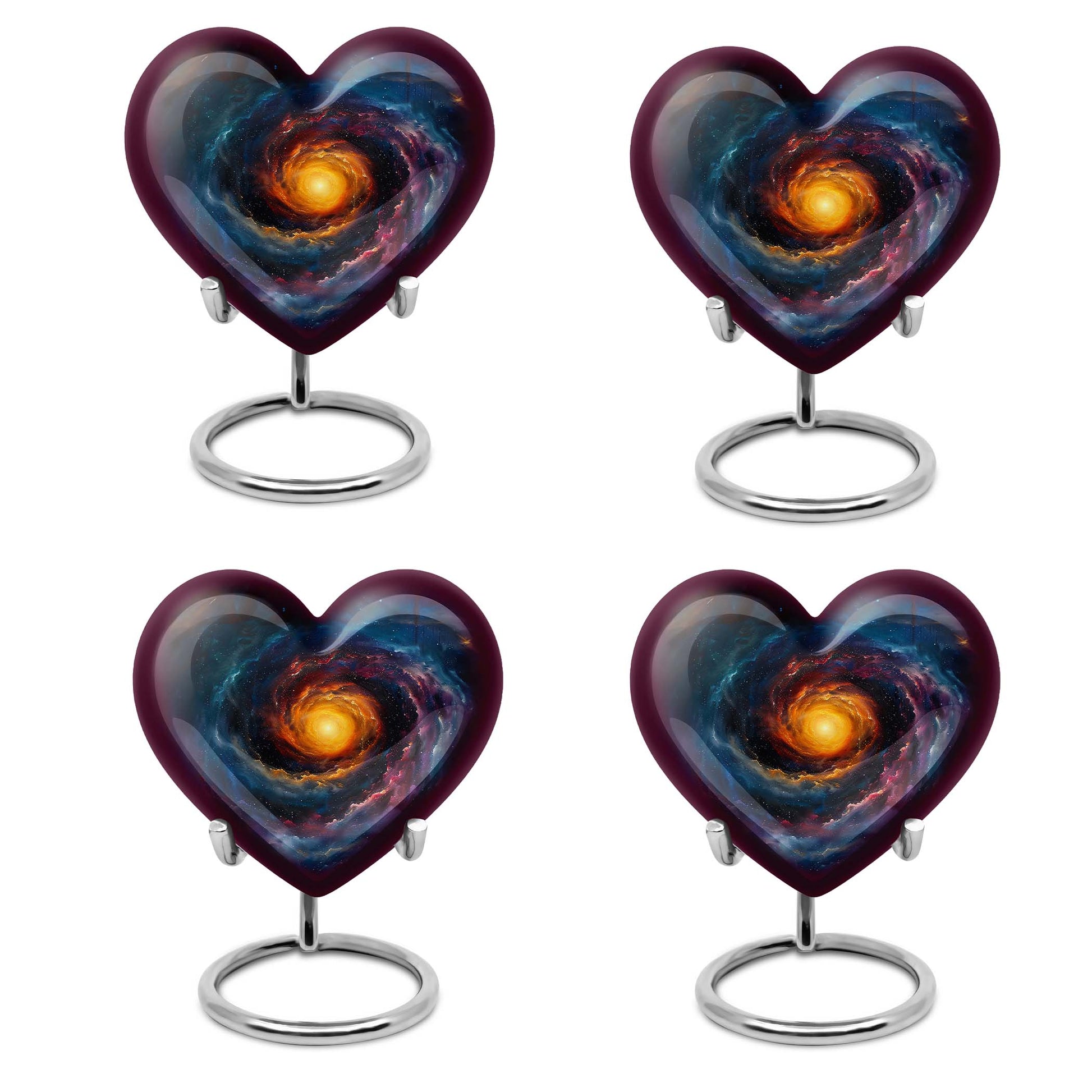 10-Inch heart shaped Galaxy Urn