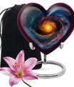 10-Inch heart shaped Galaxy Urn