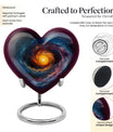 10-Inch heart shaped Galaxy Urn