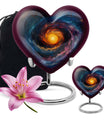 10-Inch heart shaped Galaxy Urn