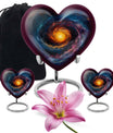 10-Inch heart shaped Galaxy Urn