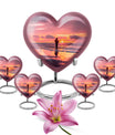 heart shaped fishing urn