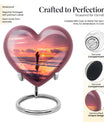 heart shaped fishing urn