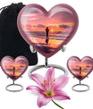 heart shaped fishing urn