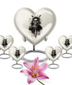 Heart-shaped Catholic Urn