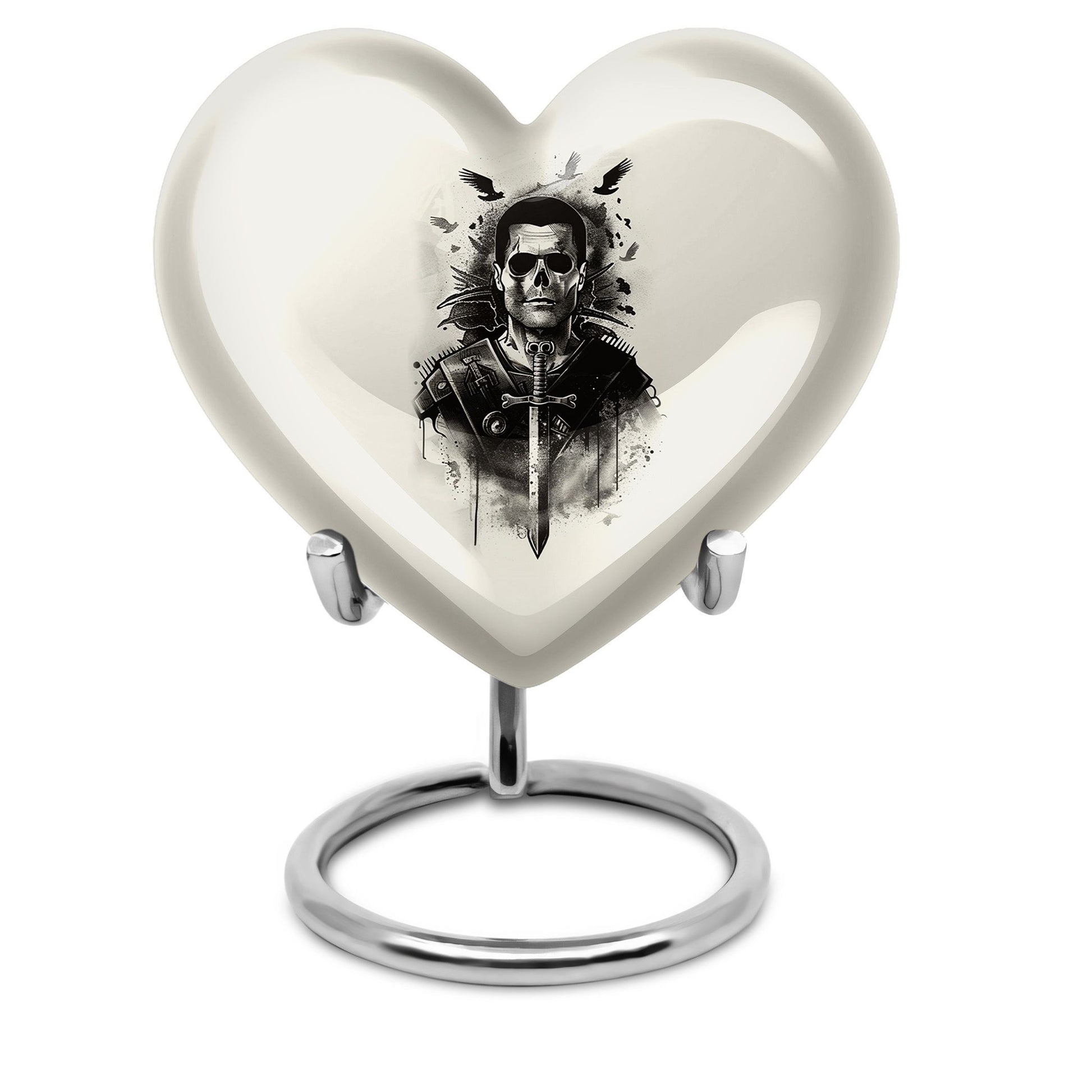 Heart-shaped Catholic Urn