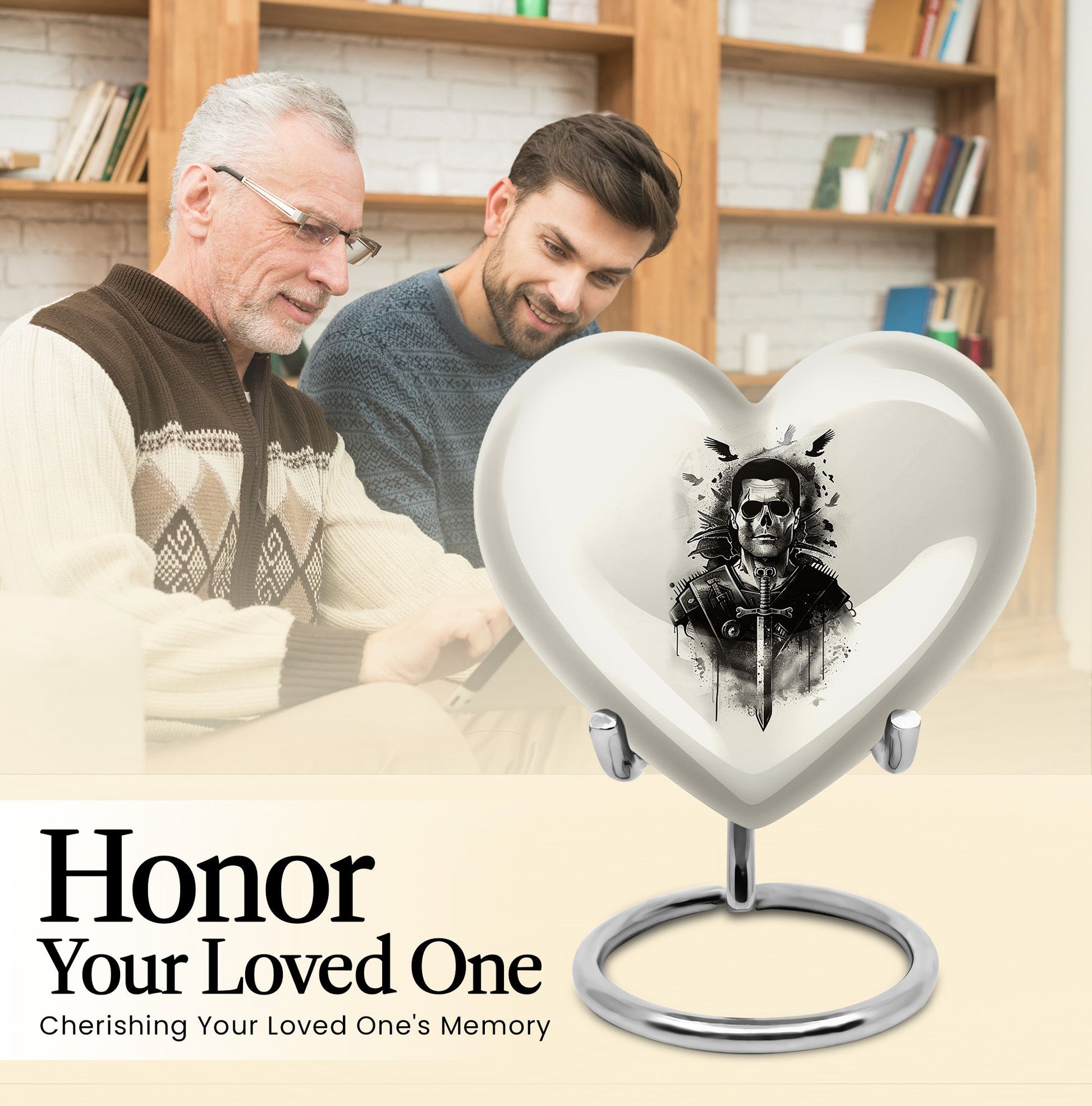 Heart-shaped Catholic Urn