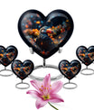 10-inch abstract design heart-shaped Toucans 