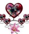 Toucans Urn, heart-shaped