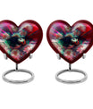 Toucans Urn, heart-shaped
