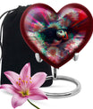 Toucans Urn, heart-shaped