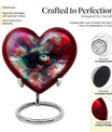 Toucans Urn, heart-shaped