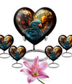 heart-shaped toucans urn