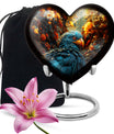 heart-shaped toucans urn