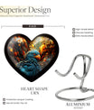 heart-shaped toucans urn