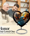 heart-shaped toucans urn