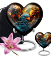 heart-shaped toucans urn