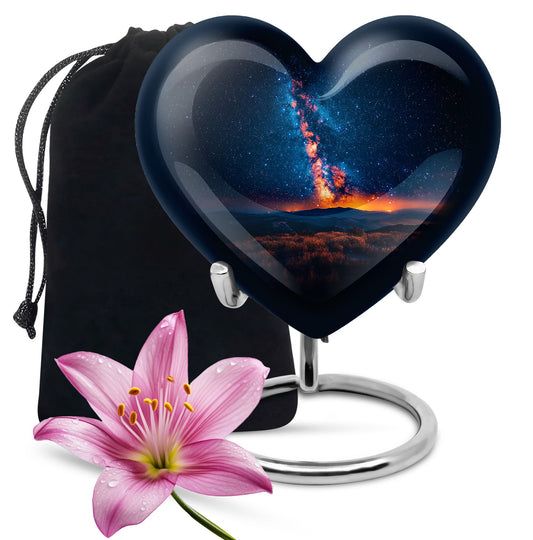 Galaxy Urn from heart design