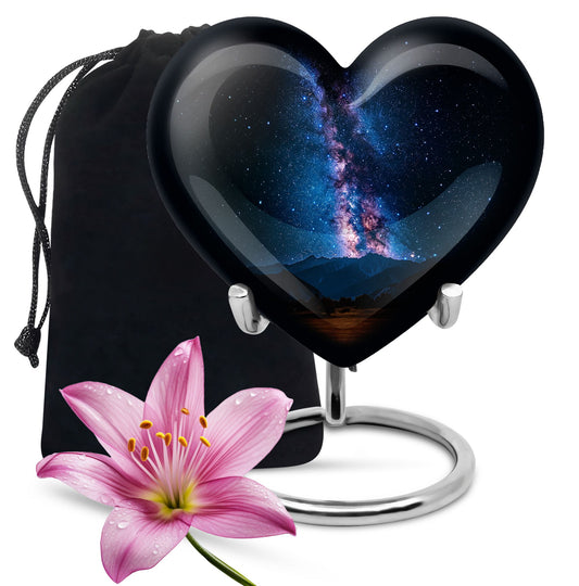 Galaxy Urn heart-shaped