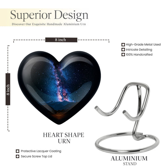 Galaxy Urn heart-shaped