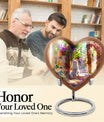 white heart-shaped memorial adult urn