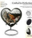 orange cat heart urn for ashes