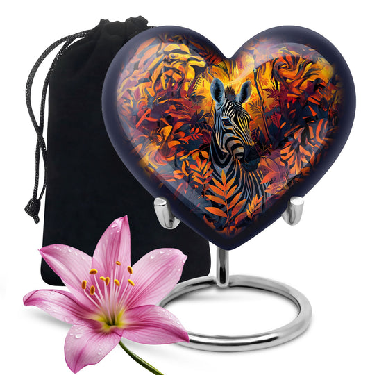 heart-shaped zebra Urn