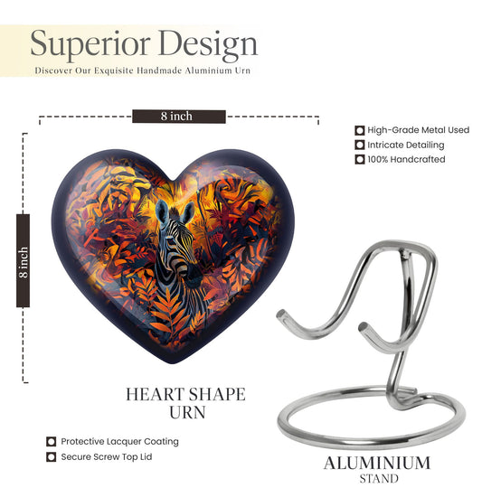 heart-shaped zebra Urn