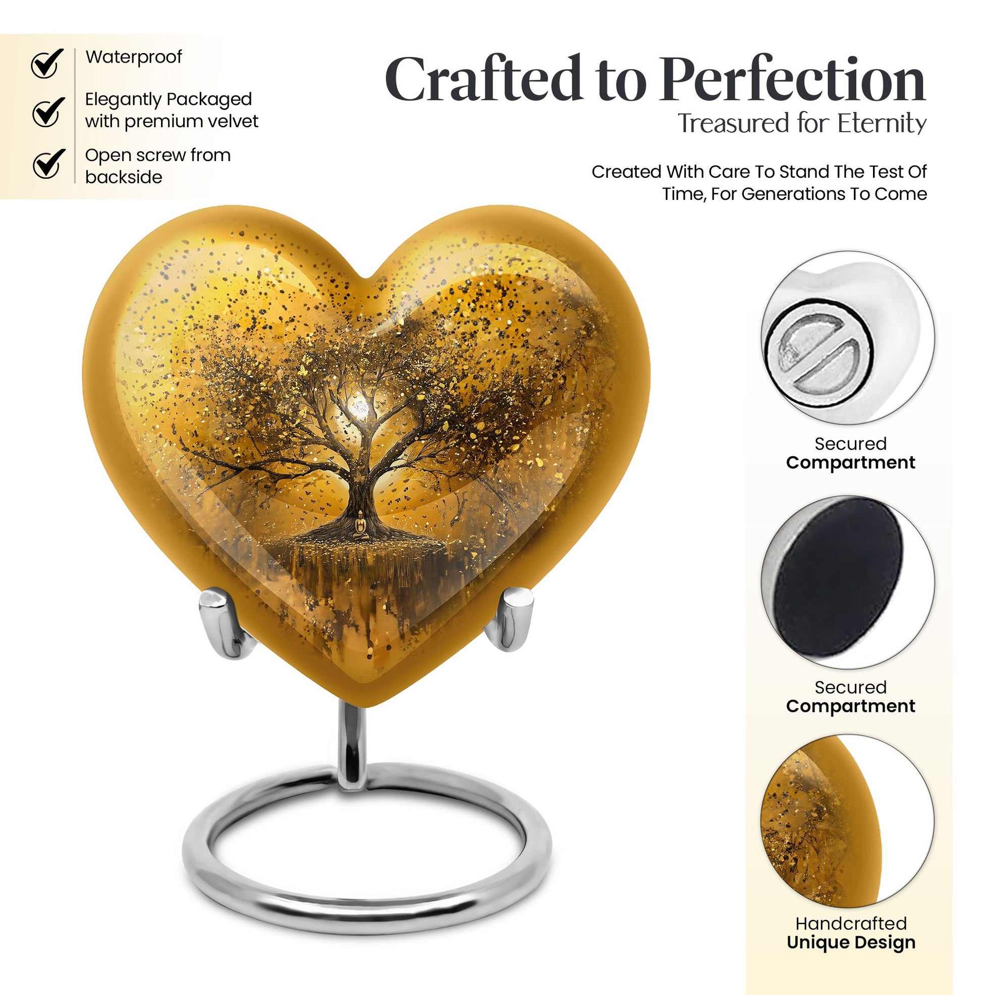 heart-shaped Tree of Life Urn