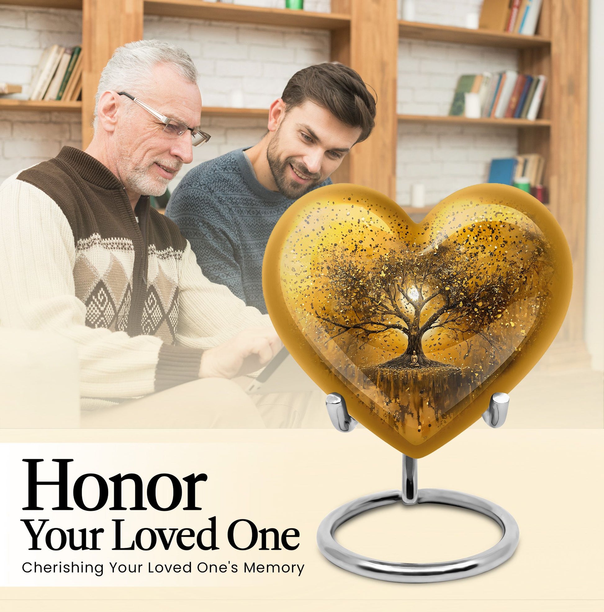 heart-shaped Tree of Life Urn