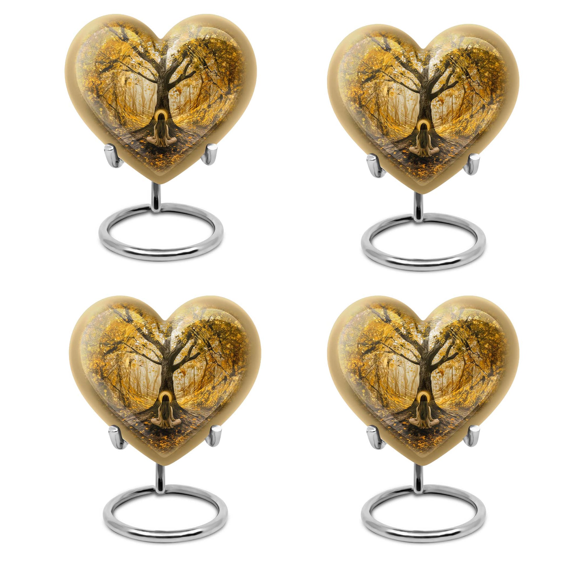 heart-shaped Tree of Life urn for human ashes